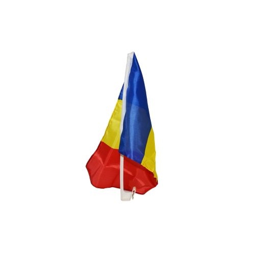 Steag Auto cu Suport Plastic Romania 30x45 cm
