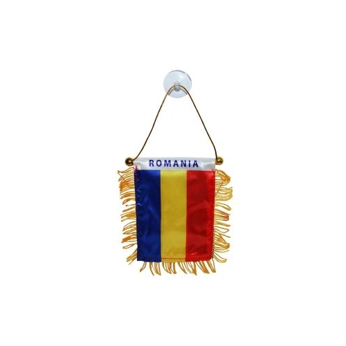 Steag Auto cu ventuza Romania 8x12 cm