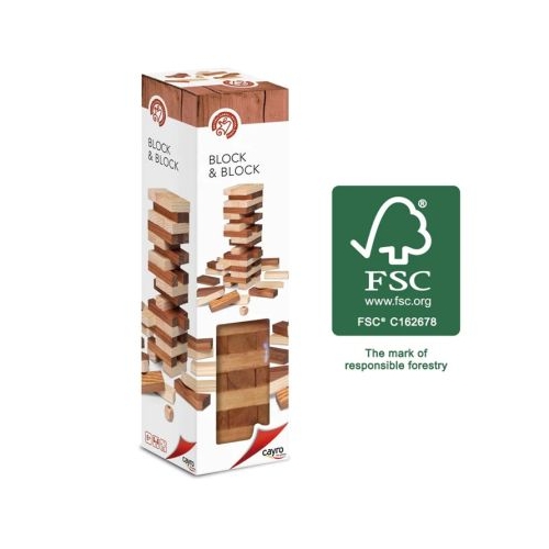Joc turnul de lemn natural Block amp Block Cayro