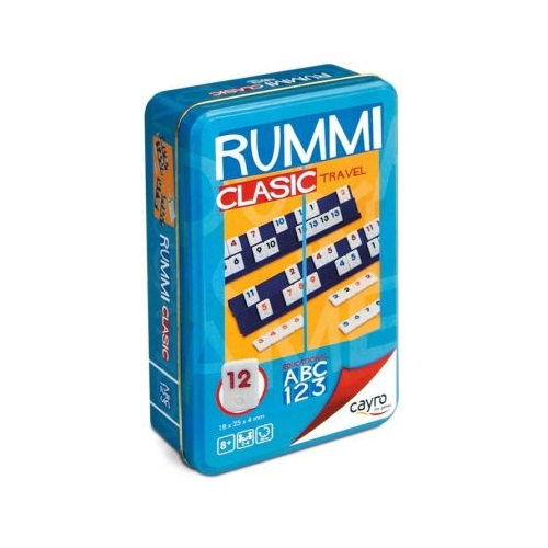 Joc Rummy Travel Cayro Remi clasic in cutie metalica pentru calatorii