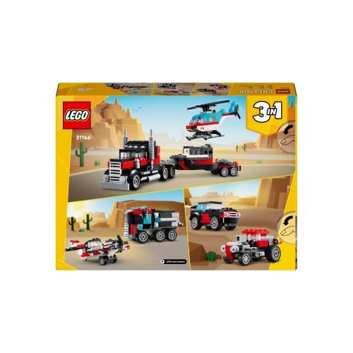 LEGO Creator. Camioneta cu platforma si elicopter 31146 270 piese
