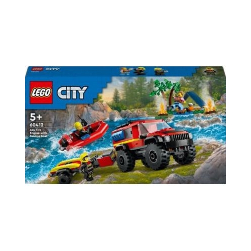 LEGO City. Camion 4X4 si barca de pompieri 60412 301 piese