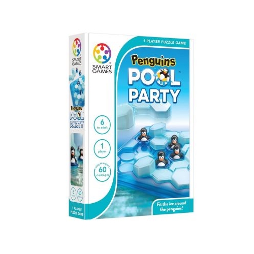 Joc de logica Penguins Pool Party cu 60 de provocari editie internationala