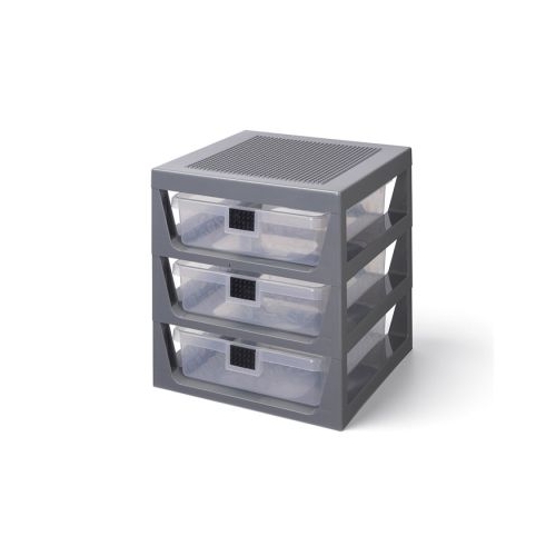 Organizator LEGO cu trei sertare gri 40950003