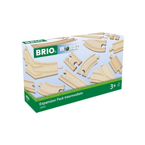 Set 16 bucati de sine drepte si curbate pentru trenulete BRIO 3 ani