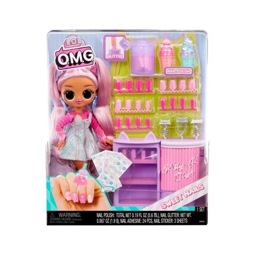 Set papusa cu accesorii OMG Sweet Nails Kitty amp Cafe