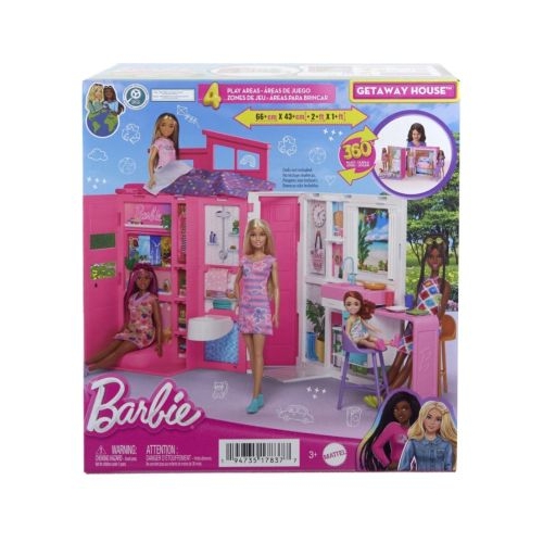 Casa de papusi pliabila cu 4 zone Barbie