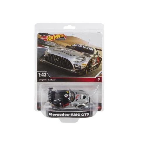 Masinuta metalica Mercedes AMG GT3 scara 1/43 Hot Wheels Premium Real Riders