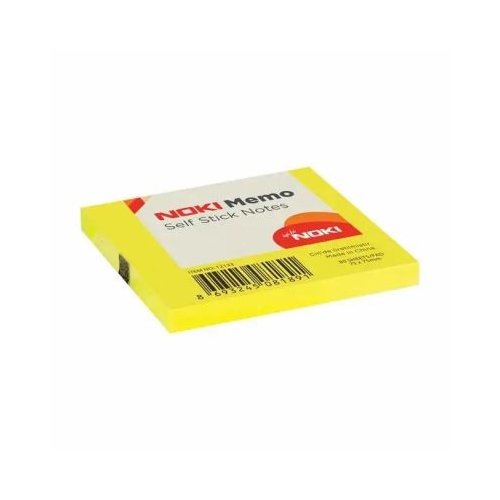 Notite adezive Noki 75 x 75 mm galben 100 file/set