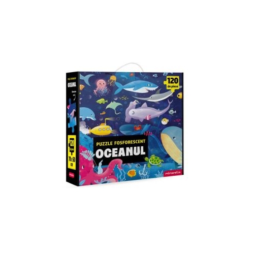 Joc educativ Puzzle Fosforescent Mimorello. Oceanul