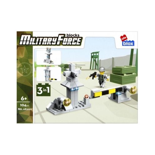 Joc constructie puzzle Baza militara PVC Alleblox 104 piese J1326