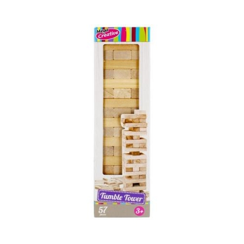 Joc constructie turn lemn MegaCreative 57 piese J651