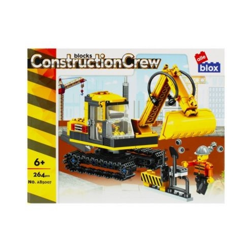 Joc constructie puzzle Excavator PVC Alleblox 264 piese J1244