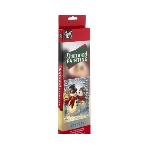 Set creativ cu tematica Craciun Diamond Painting Om de zapada 30 x 30 cm