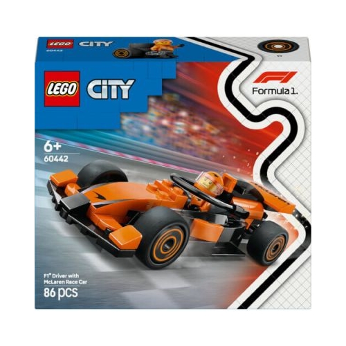 LEGO City. Pilot F1 cu masina de curse McLaren 60442 86 piese