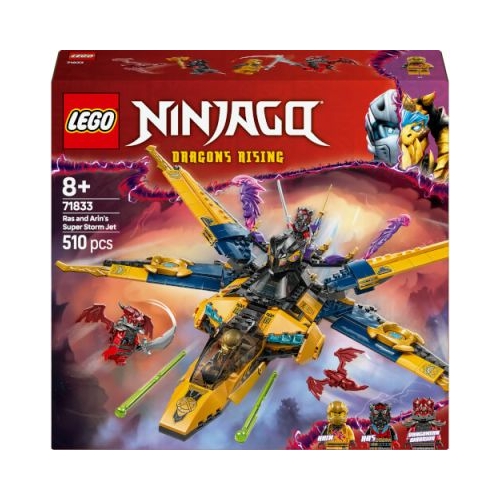 LEGO Ninjago. Superavionul cu reactie al lui Ras si Arin 71833 510 piese