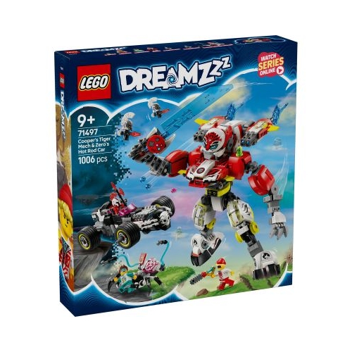 LEGO DREAMZzz. Robotul tigru al lui Cooper si masina hot rod a lui Zero 71497 1006 piese