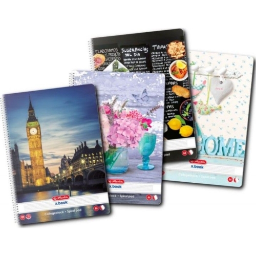 Caiet dictando cu spirala A4 100 file Herlitz Enjoy Life C3704