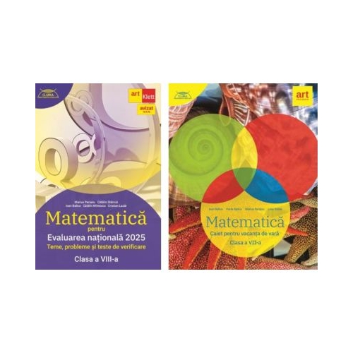 Pachet Evaluarea nationala 2025 Matematica. Clasa 8 Clubul matematicienilor si Matematica. Caiet pentru vacanta de vara. Clasa a 7-a - Marius Perianu