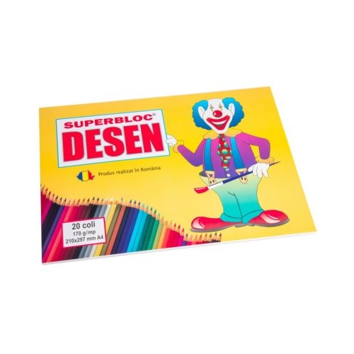 Bloc de desen A4 20 coli Casa Tipografica