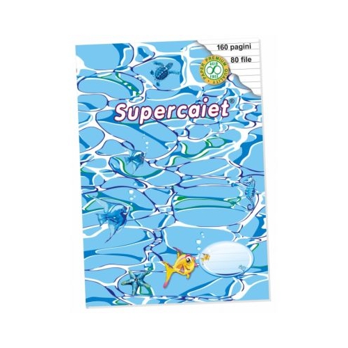 Super caiet dictando A4 80 file Casa Tipografica - Coperta grafica Ocean