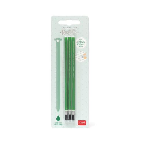 Set 3 rezerve pix cu gel verde Erasable Pen Legami