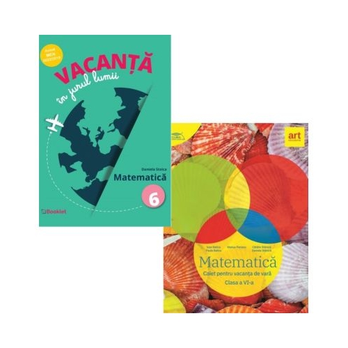 Pachet 2 caiete pentru vacanta de vara clasa a 6-a Matematica - Marius Perianu Daniela Stoica