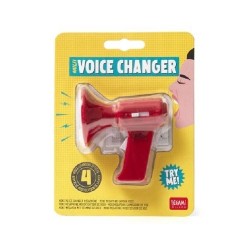 Mini megafon cu schimbator de voce rosu Legami