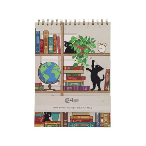Carnet de schite Bug Art Chaton bibliotheque Kiub