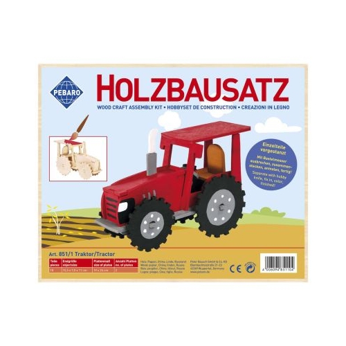 Kit constructie din lemn tractor 26 piese Pebaro 8511