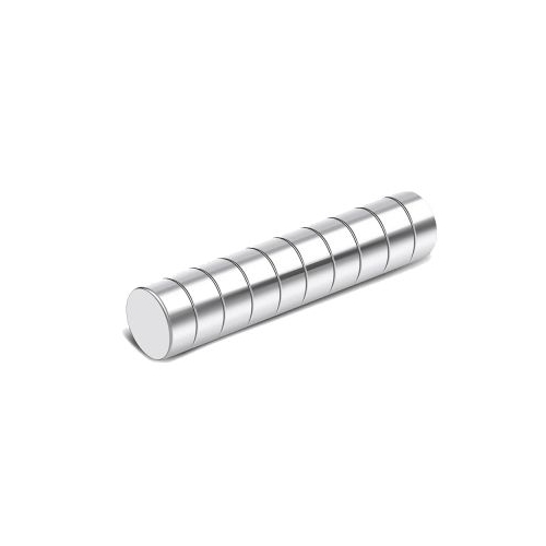 Set 10 magneti neodim disc N48 dimensiuni 6x3 mm Pebaro 20928