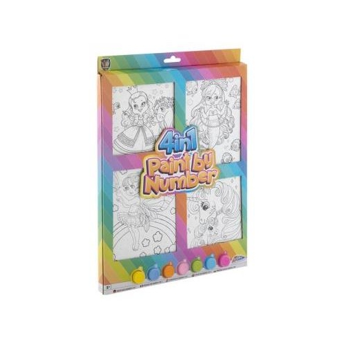 Set creativ Paint by Numbers 4in1 Girls