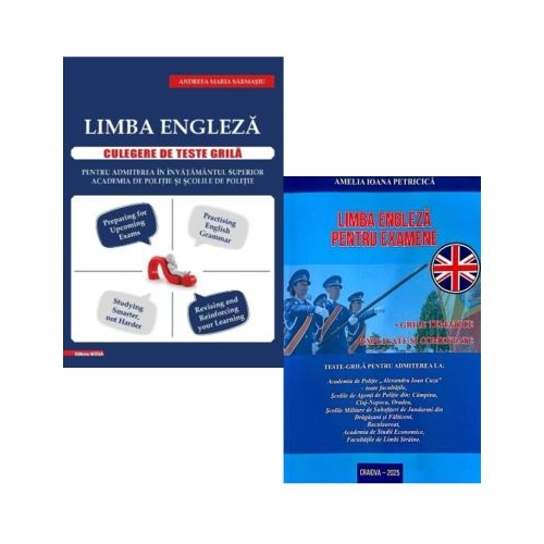Pachet 2 carti Limba engleza pentru Admiterea la Academia de Politie - Amelia Ioana Petricica Andreea Maria Sarmasiu