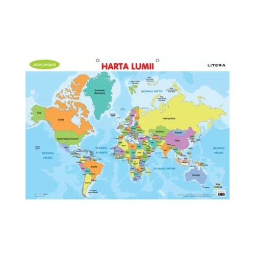 Descopera Harta lumii planse educationale