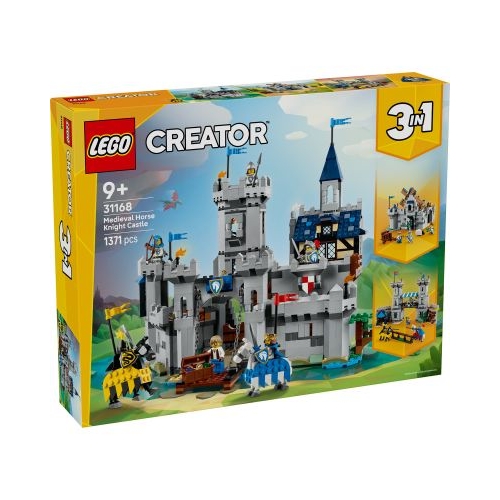 LEGO Creator. Castel medieval cu cai si cavaleri 31168 1371 piese