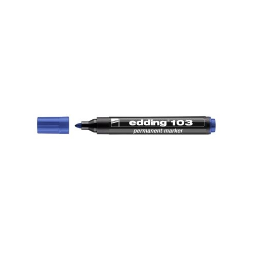 Marker Edding 103 permanent varf rotund 1. 5-3mm albastru