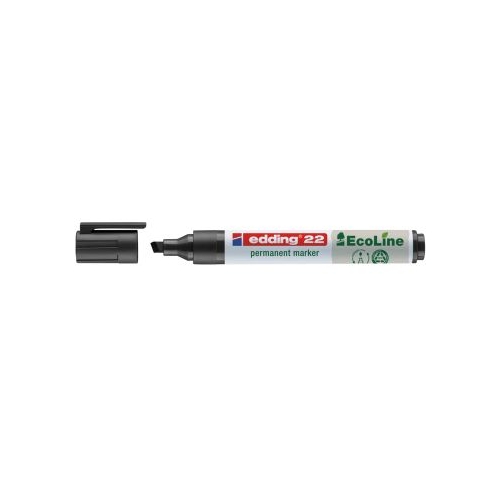 Marker permanent Edding 22 Ecoline corp plastic varf tesit 1-5 mm negru