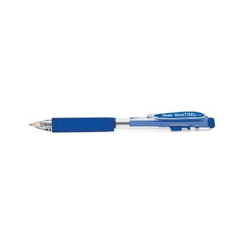 Roller cu gel Pentel Wow Gel 0. 7 mm plastic albastru