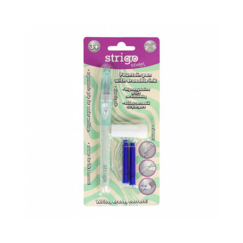 Stilou cerneala termosensibila Strigo Waves SSC467 2 rezerve si dispozitv curatare penita