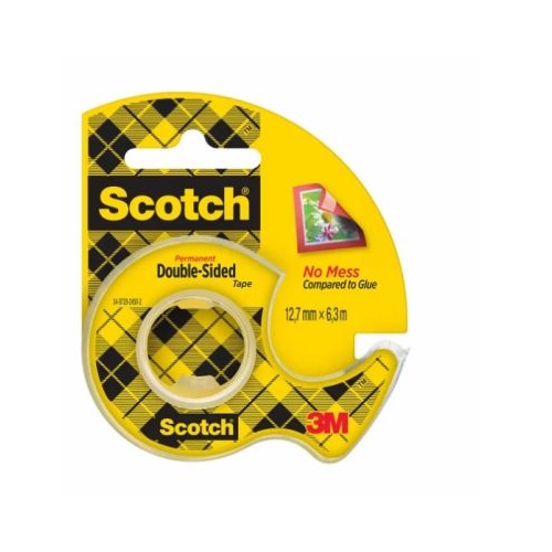 Banda dublu adeziva transparenta 3M Scotch cu dispenser 12 7 mm x 6 3 m 1 bucata pachet