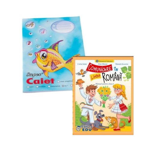 Pachet Caiet tip 1 Pestisor A5 32 file Casa Tipografica si Manual Comunicare in limba romana pentru clasa 1 - Corina Istrate