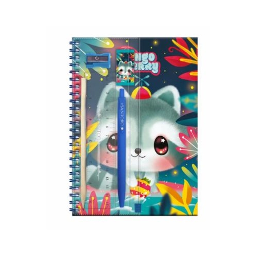 Caiet A5 Bangoberry Remy Ratonul rigla creion pix radiera ascutitoare