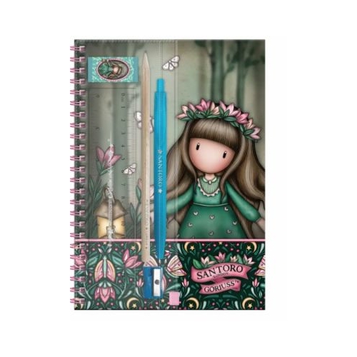 Caiet A4 Gorjuss Wildflower cu accesorii scolare