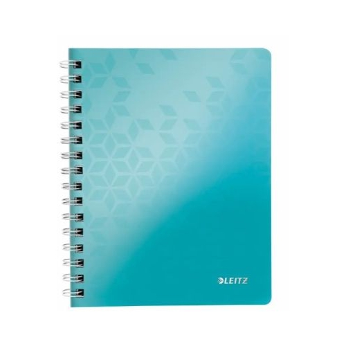 Caiet de birou Leitz WOW PP A5 cu spira dictando turcoaz metalizat