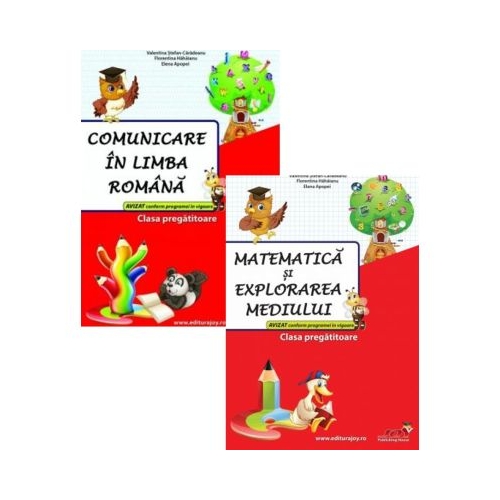 Pachet 2 caiete Clasa Pregatitoare Comunicare in limba romana si Matematica - Valentina Stefan-Caradeanu