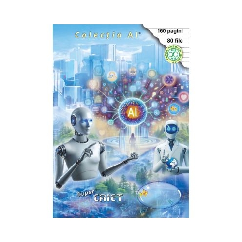 Super caiet A4 cu 80 file de dictando Colectia AI