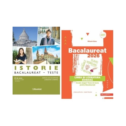 Pachet Bacalaureat 2026 Limba si literatura romana si Istorie 65 teste - Mihaela Dobos Adrian Ilie Aichimoaie