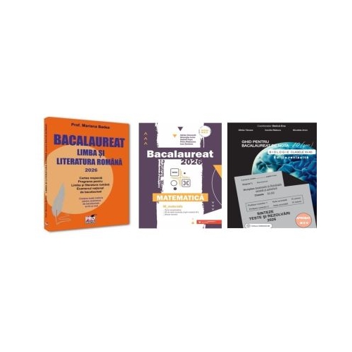 Pachet Bacalaureat 2026. Limba si literatura romana Matematica MMate-Info si Biologie clasele 11-12 - Mariana Badea Gheorghe Iurea Stelica Ene