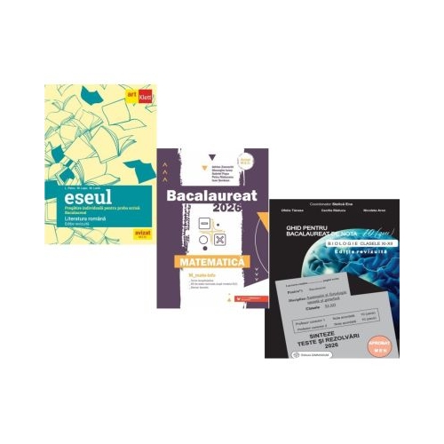 Pachet Bacalaureat 2026. Eseul. Pregatire individuala pentru proba scrisa Matematica MMate-Info si Biologie clasele 11-12 - Liliana Paicu Gheorghe Iurea Stelica Ene