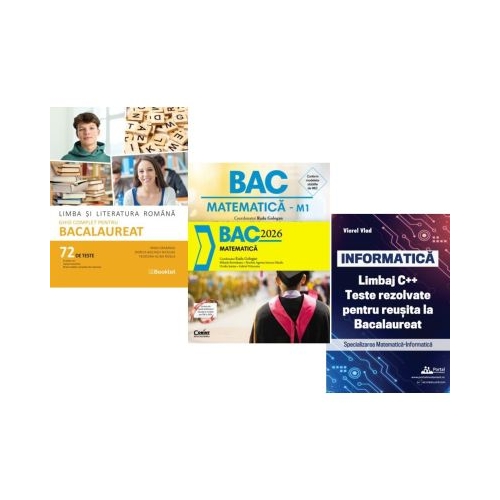 Pachet Bacalaureat 2026. Limba si literatura romana 72 teste complete Matematica si INFORMATICA. Limbaj C. Teste rezolvate Mate-Info - Mimi Gramnea Radu Gologan Viorel Vlad